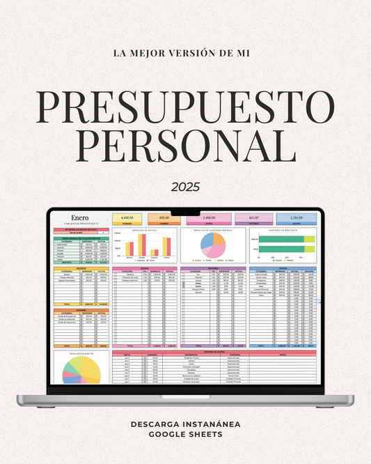 Plantilla de Control para Presupuesto Mensual