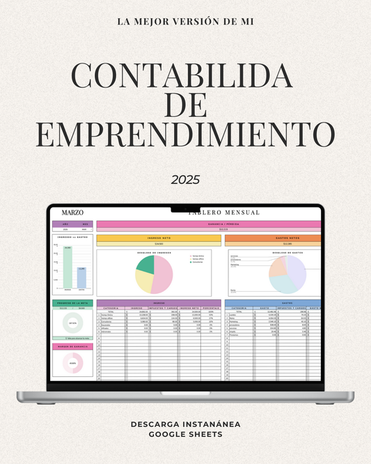 Plantilla de contabilidad para emprendedores y pequeños negocios