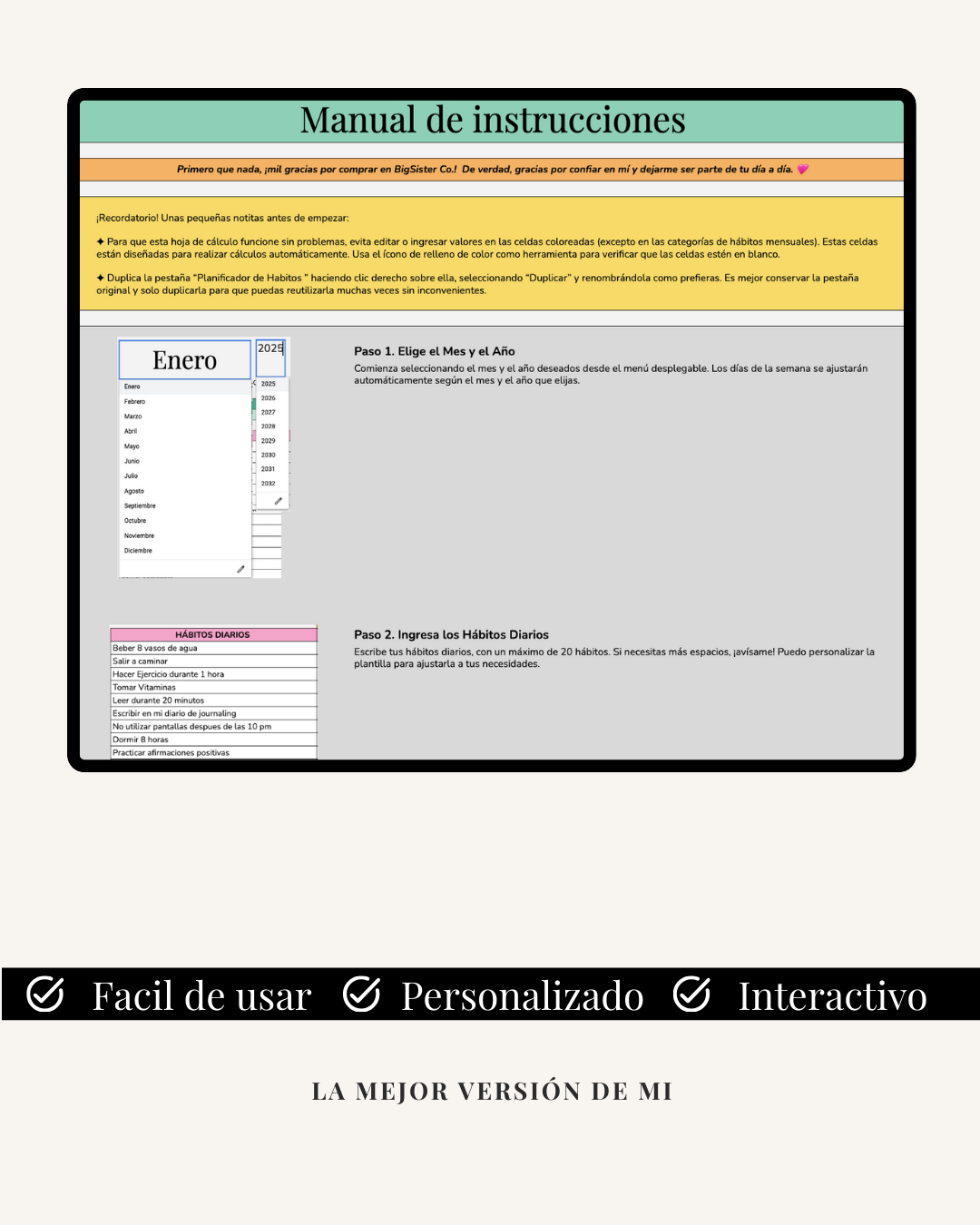 Plantilla de Planificación de Hábitos