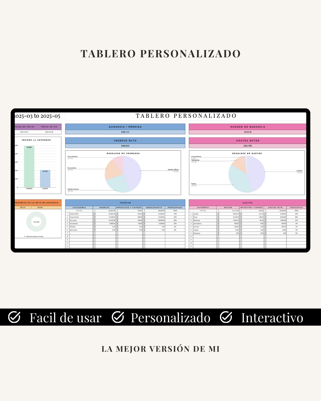 Plantilla de contabilidad para emprendedores y pequeños negocios