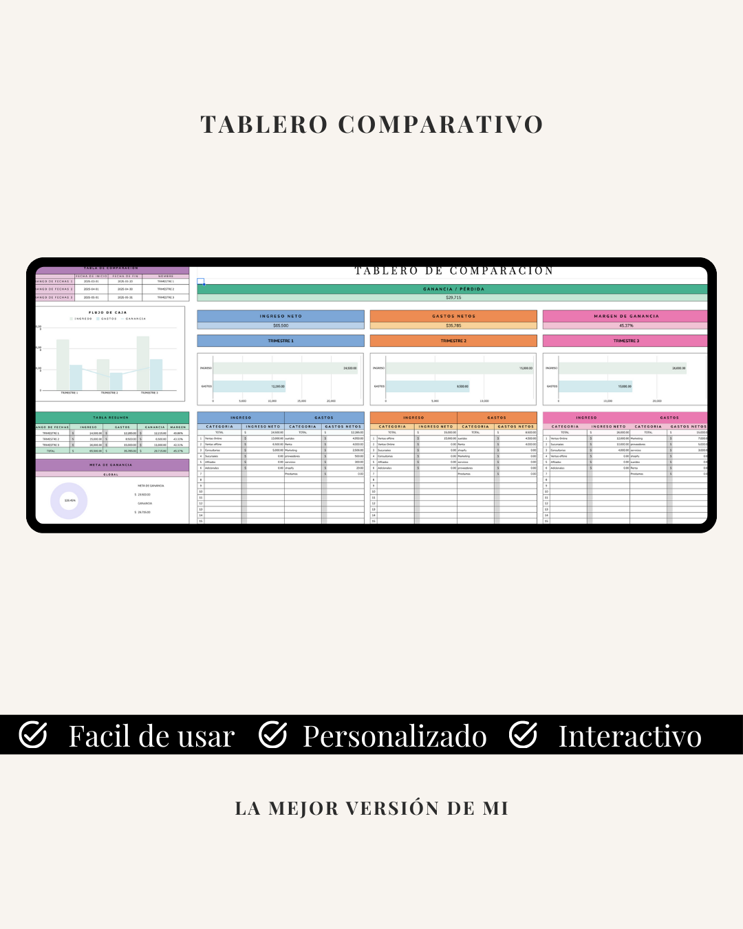 Plantilla de contabilidad para emprendedores y pequeños negocios