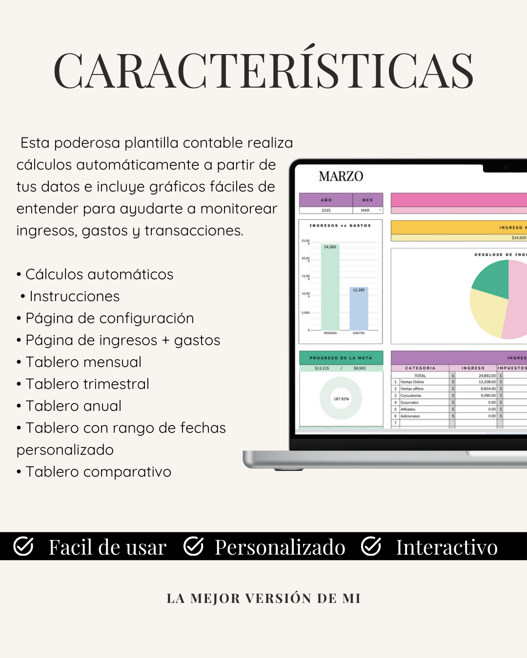 Plantilla de contabilidad para emprendedores y pequeños negocios