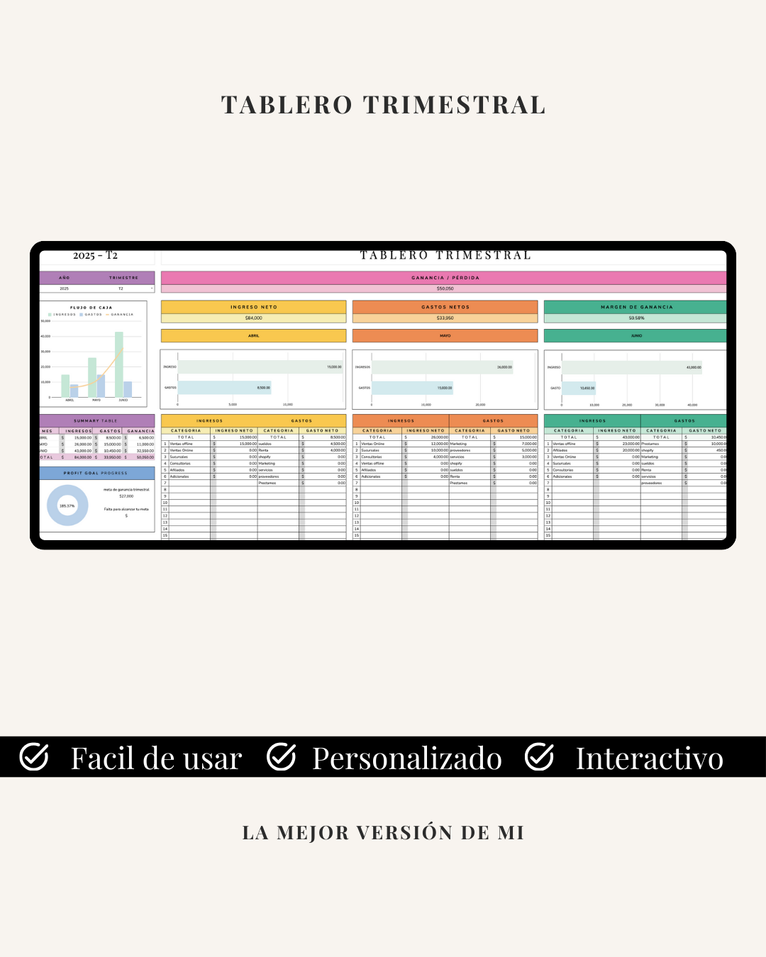 Plantilla de contabilidad para emprendedores y pequeños negocios